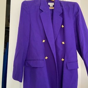 Purple Jacket with gold buttons
